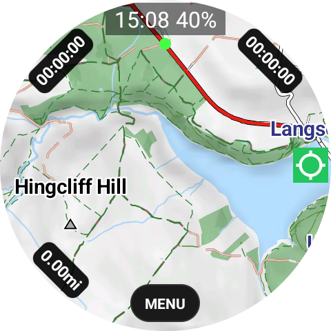 WristNav Map screen